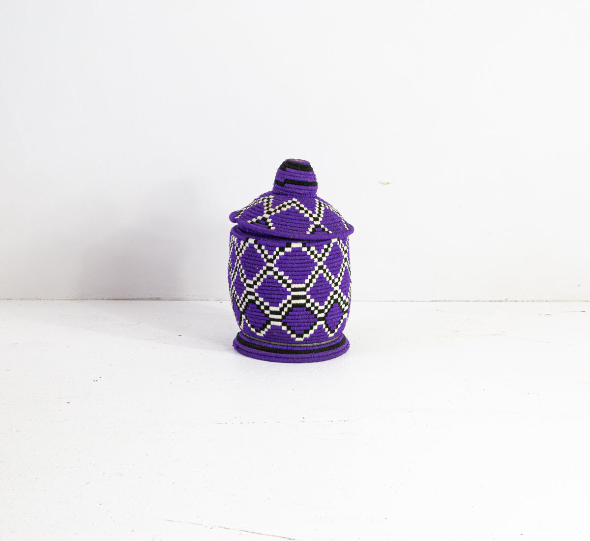 Moroccan Woven Basket Purple Moroccan Woven Basket Purple