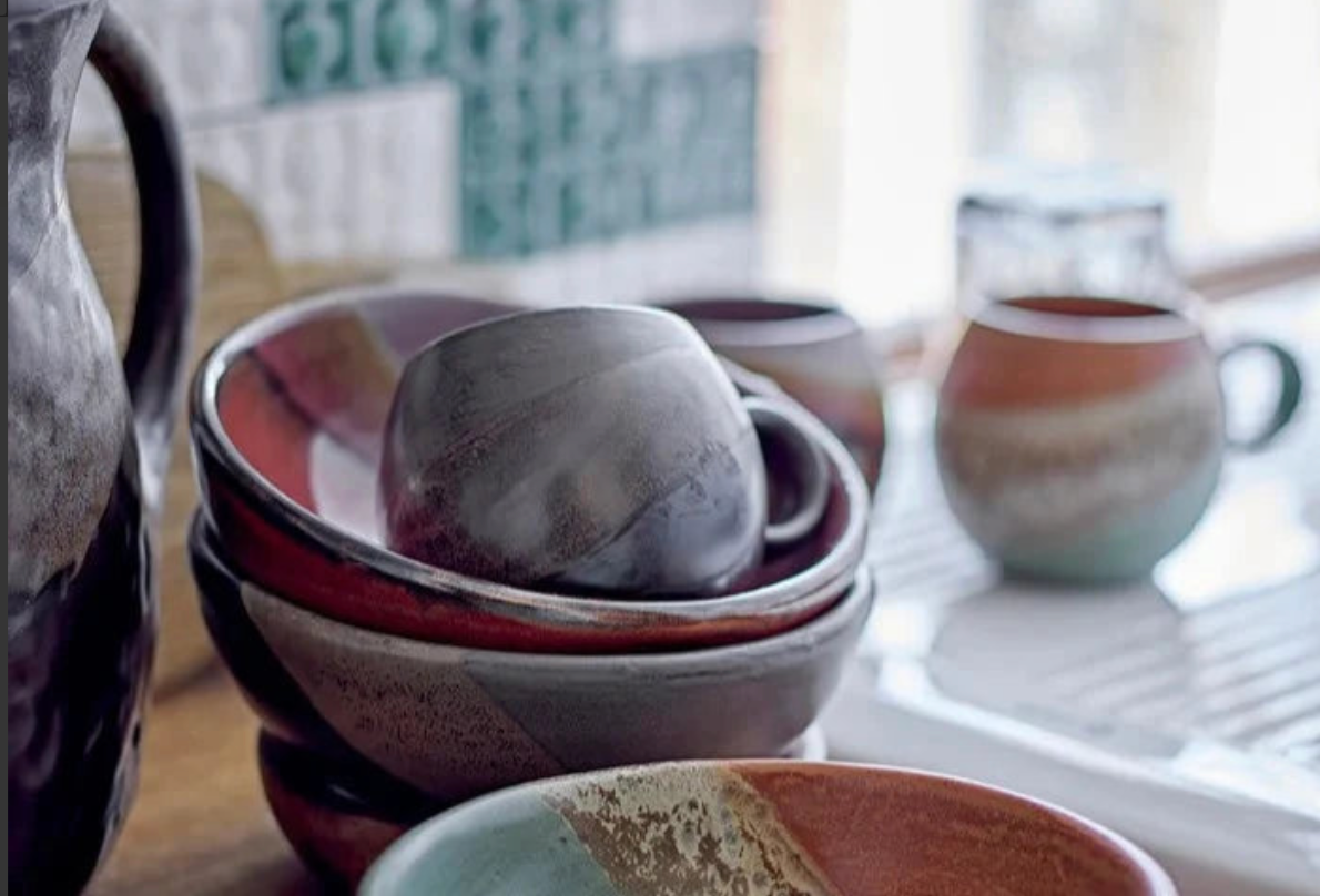 Earth-Toned Tableware