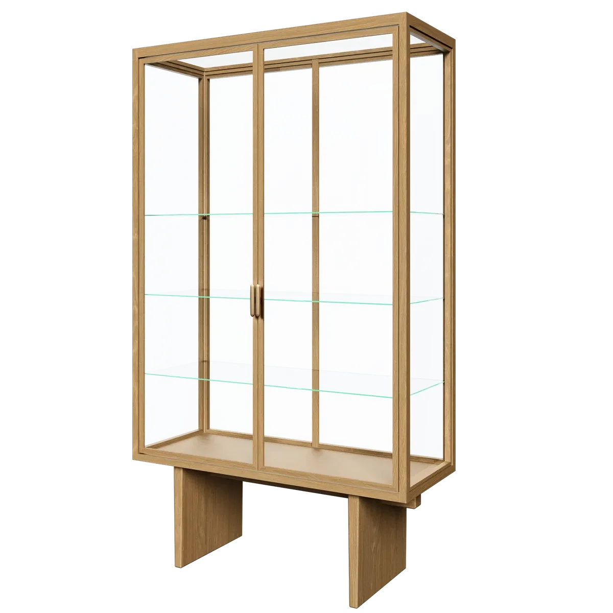 Side view of Gubi Private Vitrine in Light Oak