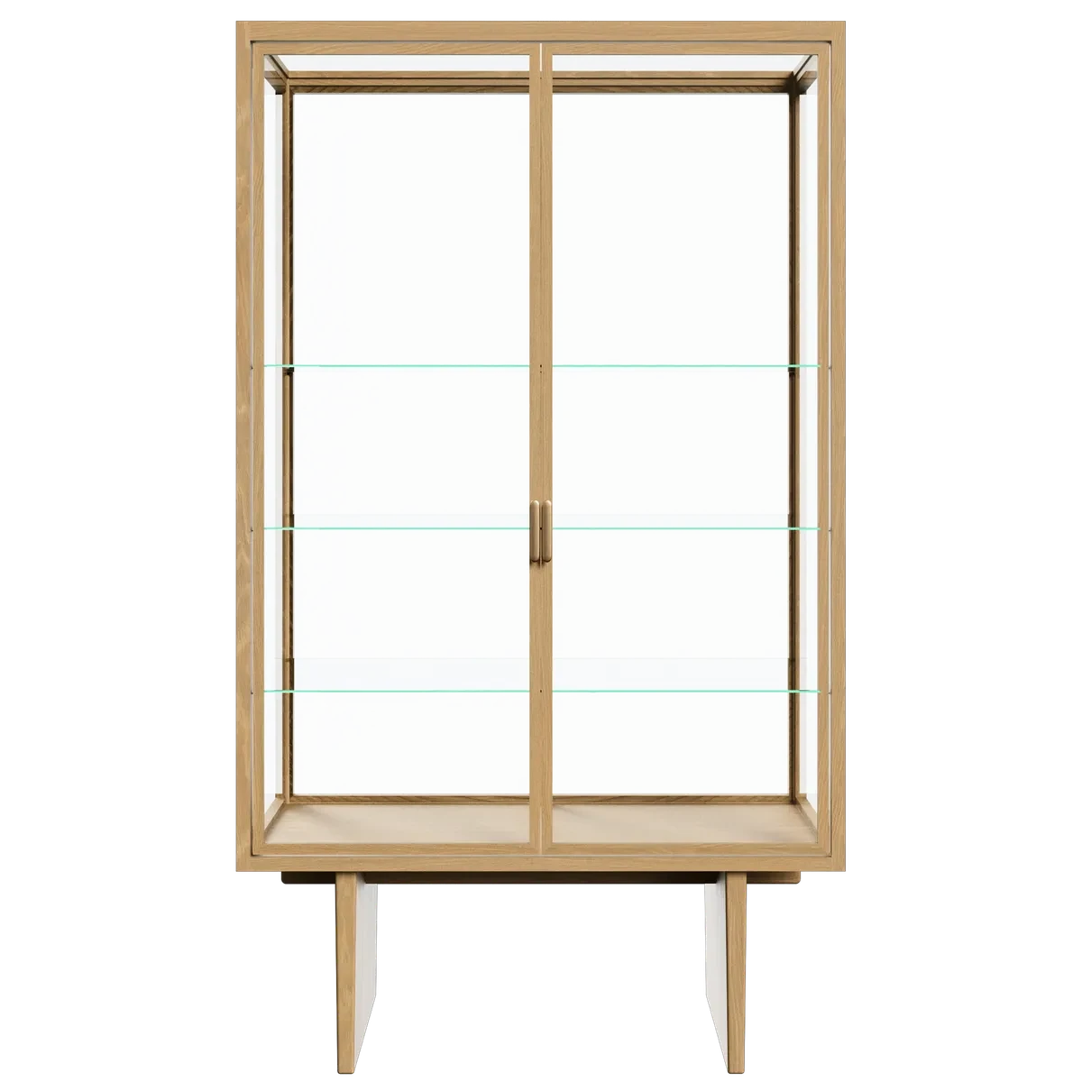 Front view of Gubi Private Vitrine in Light Oak