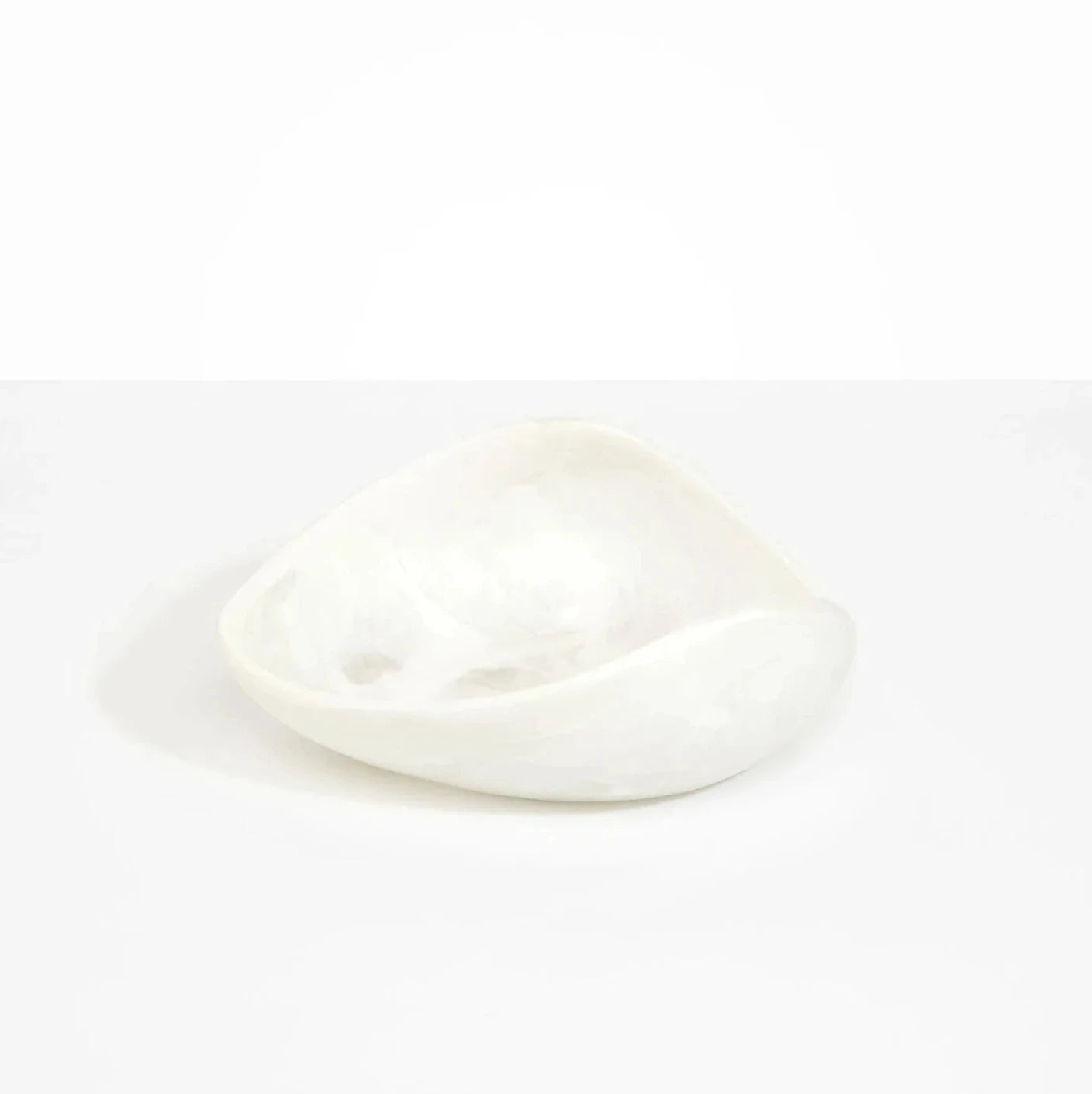 Small Leaf Bowl in Swirl Chalk resin by Dinosaur Designs