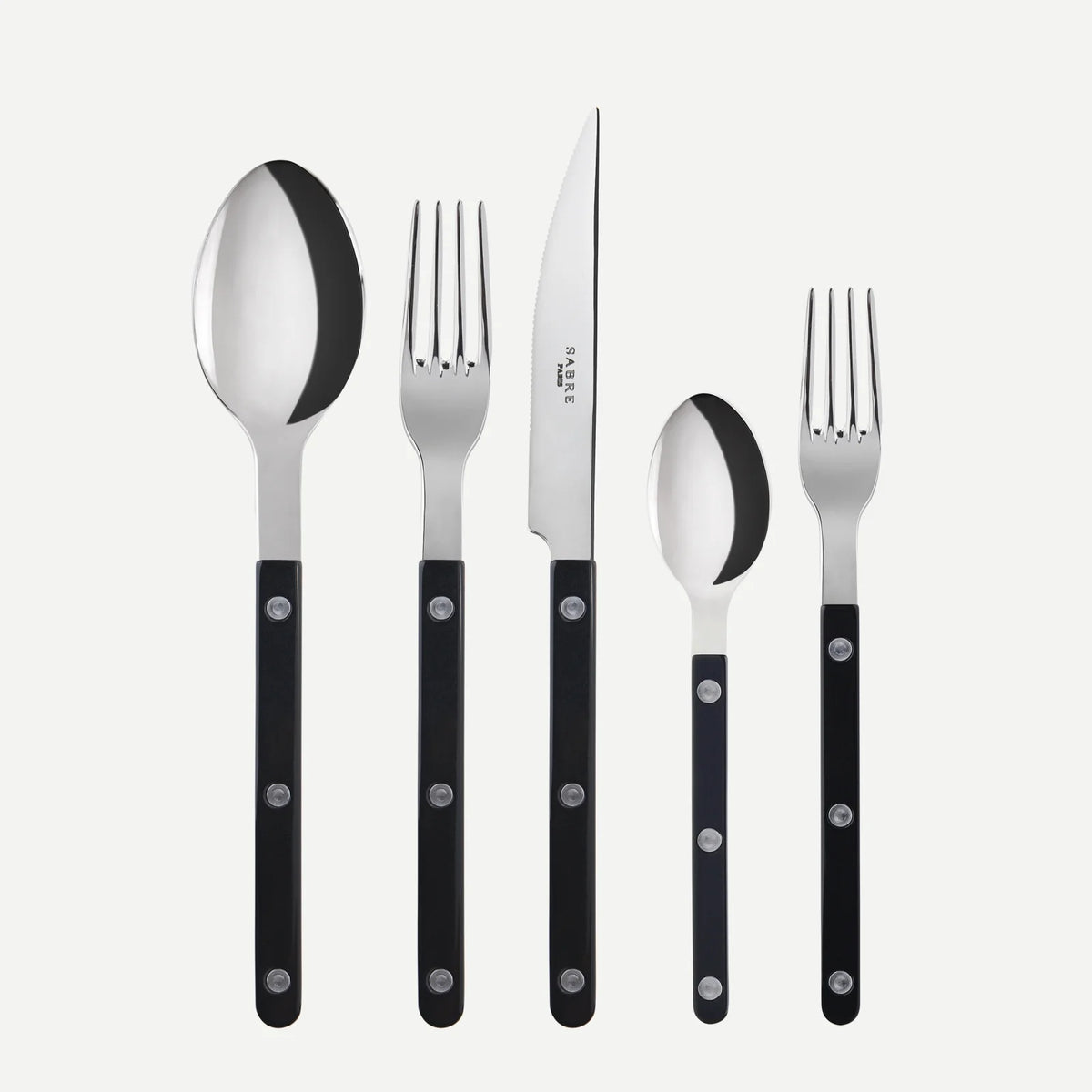Sabre Bistrot 5 Piece Cutlery Set in Black