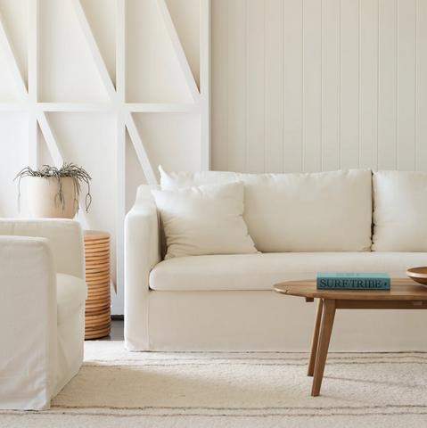 Modern living room with our Ayla sofa in Cream