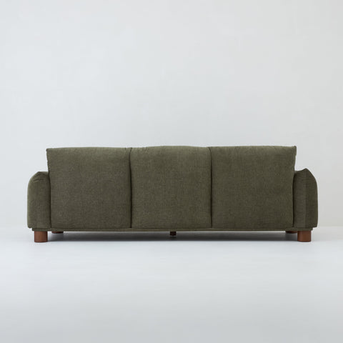 Back profile of Sumi 3-Seater Sofa in Forest finish
