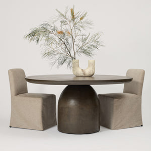 Nexus Round Dining Table, Micro-Cement