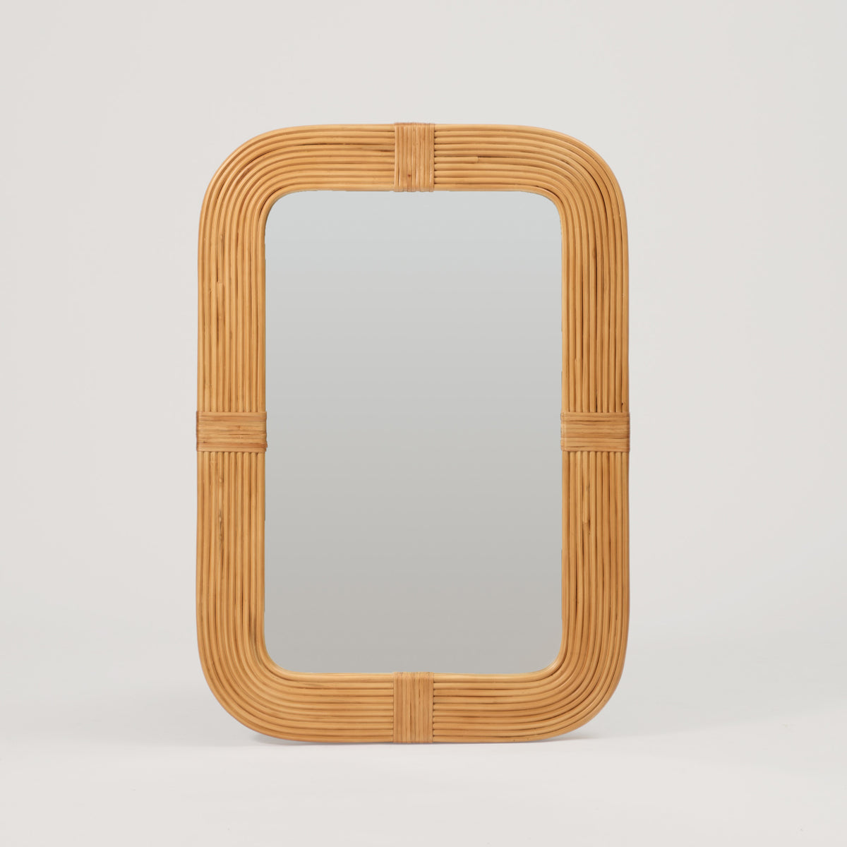 Dune Curved Vanity Rattan Mirror