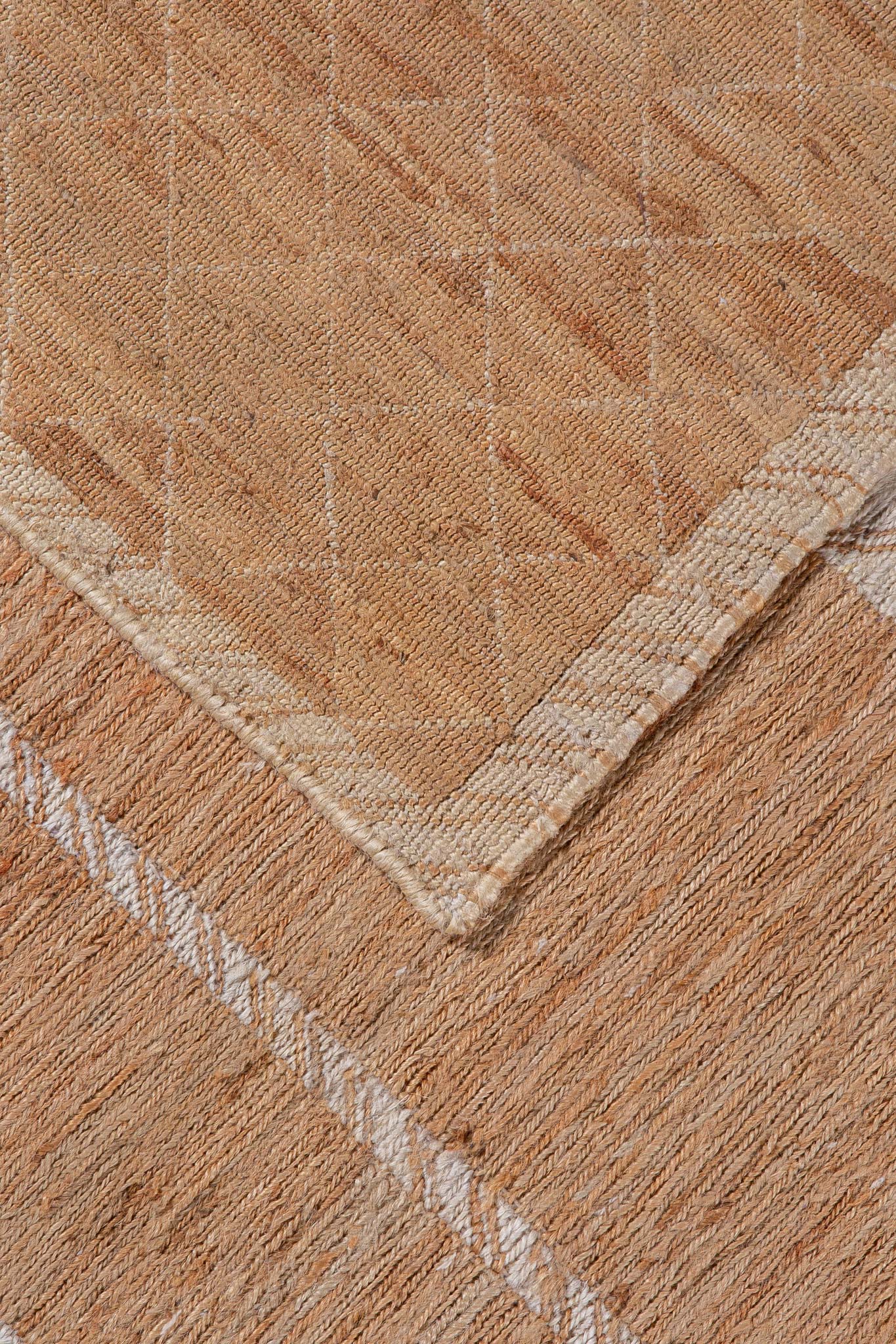 Corner detail of Naturals Sumek rug showing handwoven texture and geometric Sumek weave