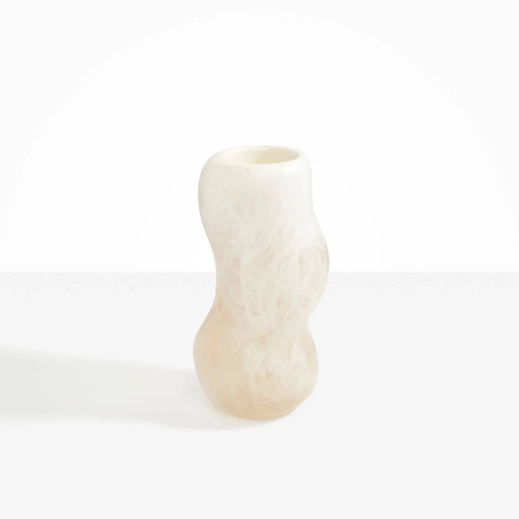 Dinosaur Designs Medium Valley Vase in Swirl Chalk  resin with undulating sculptural form