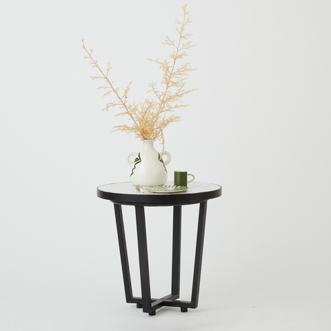 Fez Zellige Tiled Round Side Table