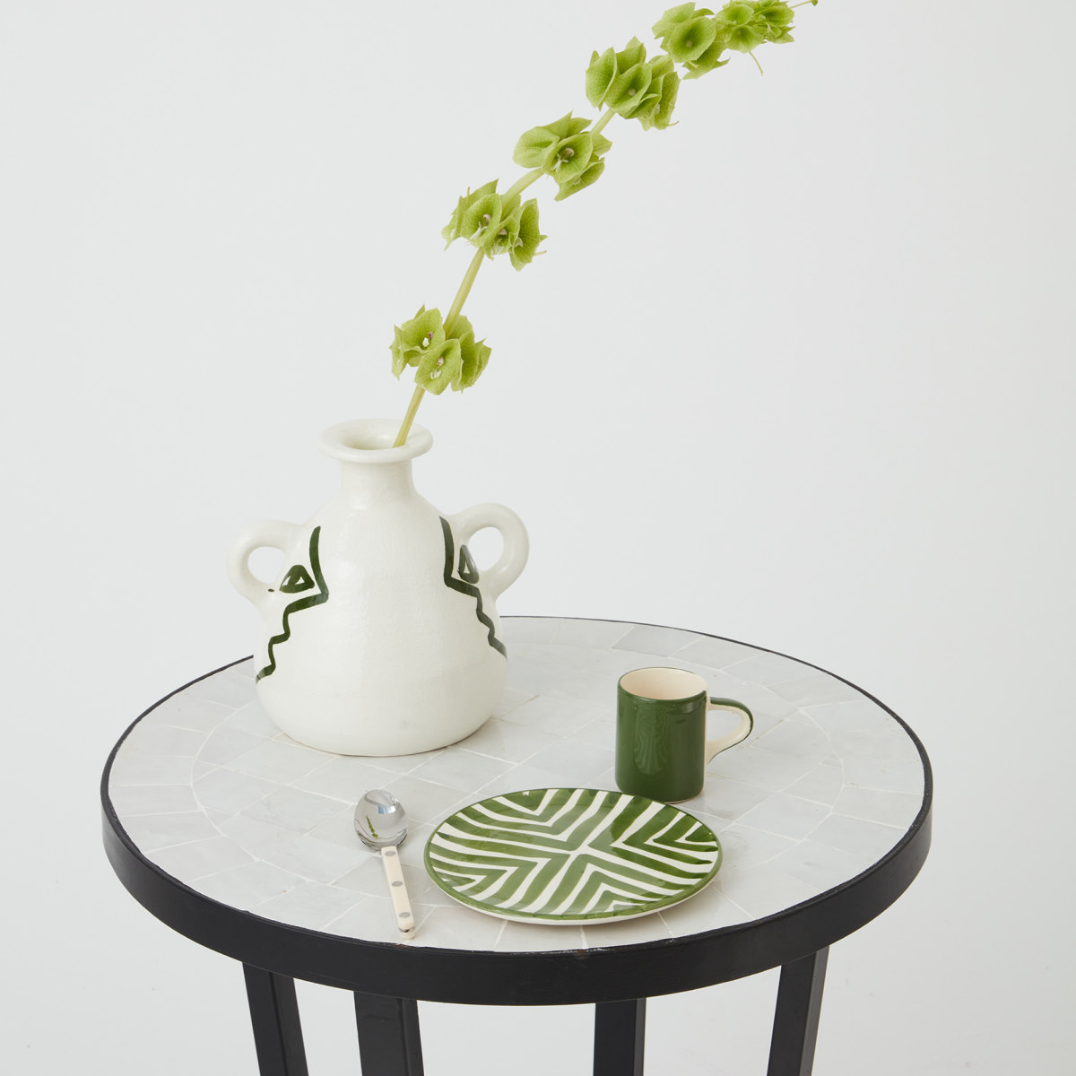 Fez Zellige Tiled Round Side Table