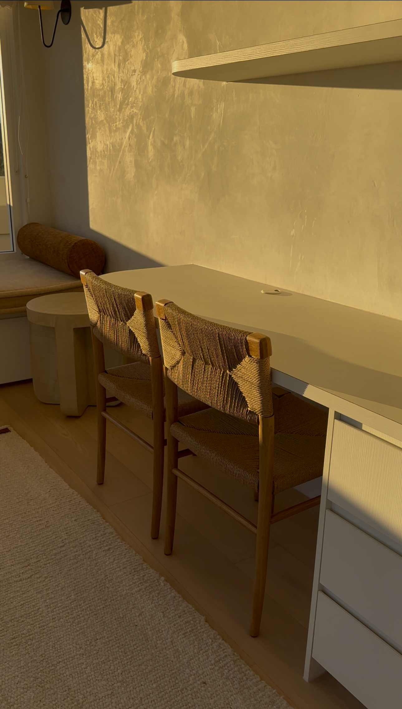 azul chairs displayed with desk