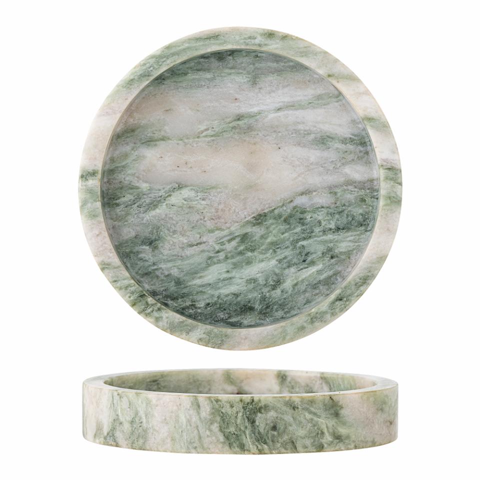 Ivette Tray, Green, Marble
