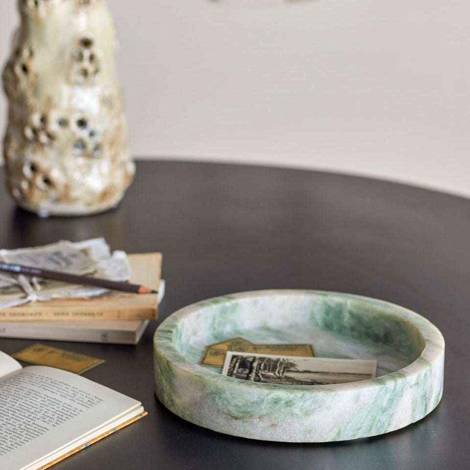 Ivette Green Marble Tray