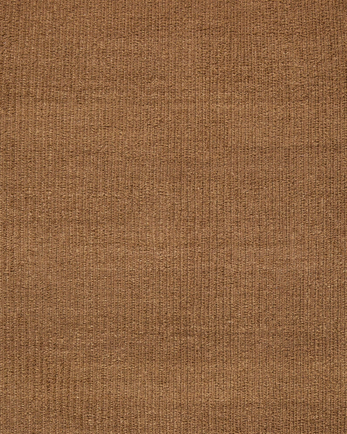 Close-up of Chestnut Knots Rug - handspun wool rug with soft boucle-like texture in warm chestnut tone