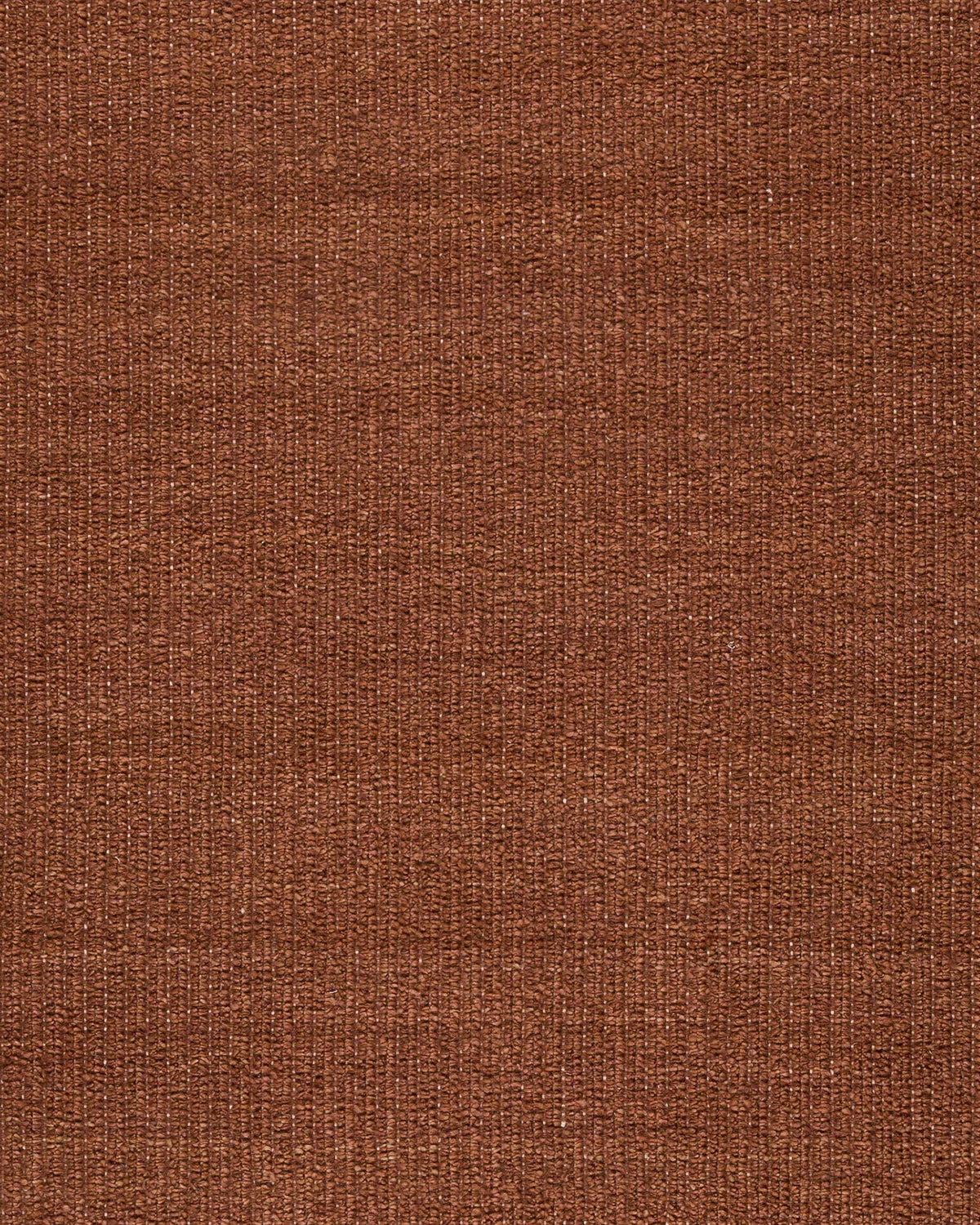 Close-up of Rust Knots Rug - handwoven wool rug with boucle-like texture in warm rust tone.