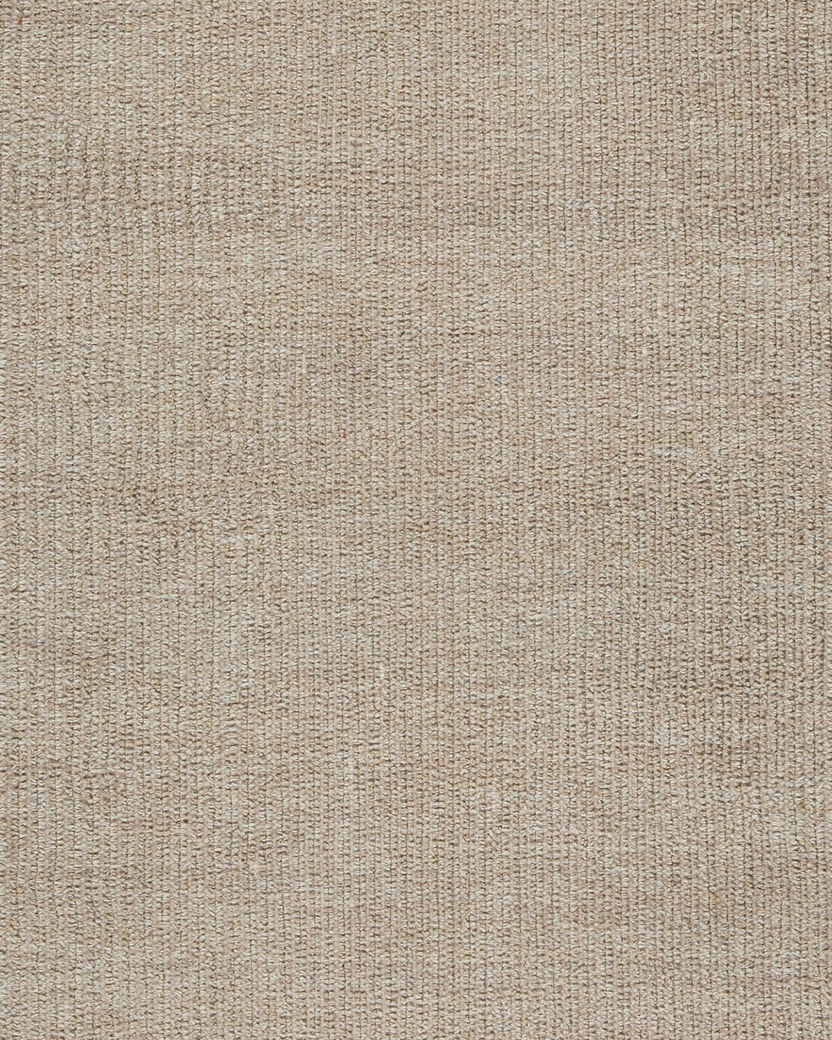 Close-up of Greige handspun wool rug with boucle-like texture - Knots Collection.