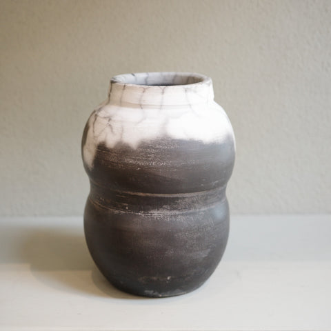 Peanut Naked Raku Vase