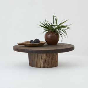 Maru Round Tallowwood Coffee Table - Handcrafted from Reclaimed Timber