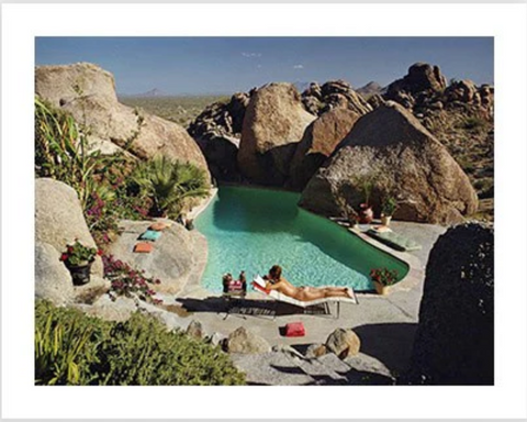 Sunbathing in Arizona Print by Slim Aarons