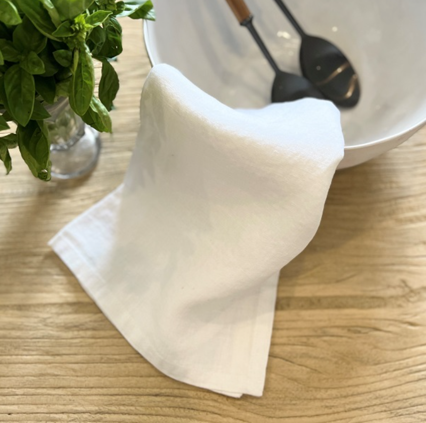 Teatowel set/2 White linen