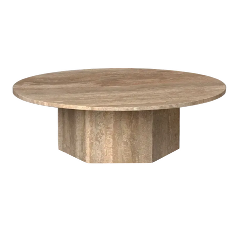 Epic Coffee Table Travertine Round 1100mm - GUBI
