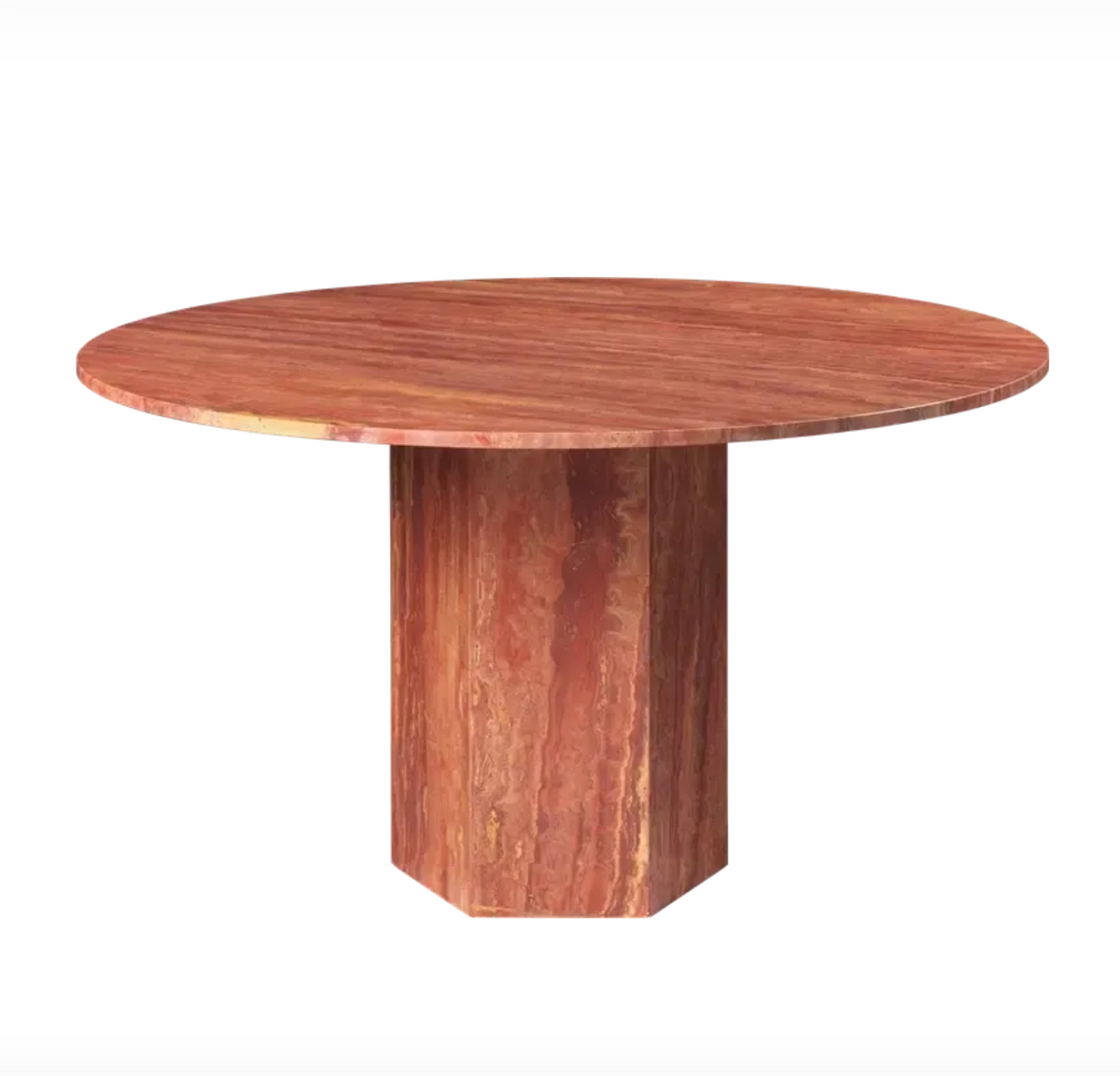 Epic Dining Table Travertine Round 1300mm - GUBI