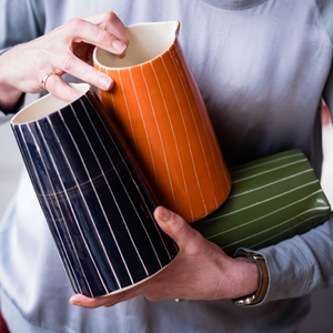 Musango Pitcher, Sgraffito, Tangerine