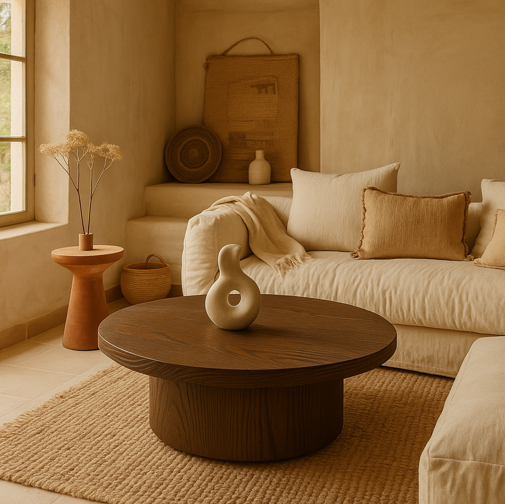 Alta Round Coffee Table – Aged Oak | Bodhi Living