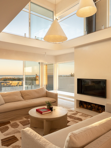 Axel coffee table styled in a modern living room