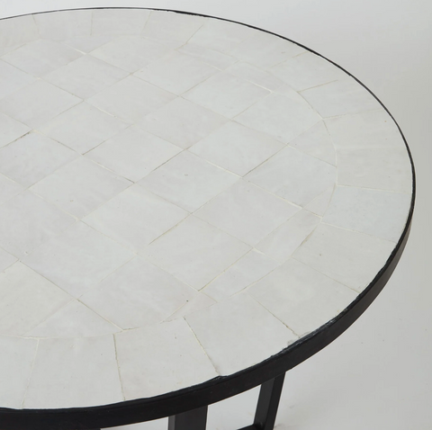 Fez Zellige Tiled Round Table