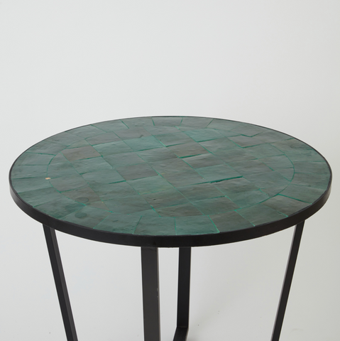 Fez Zellige Tiled Round Side Table