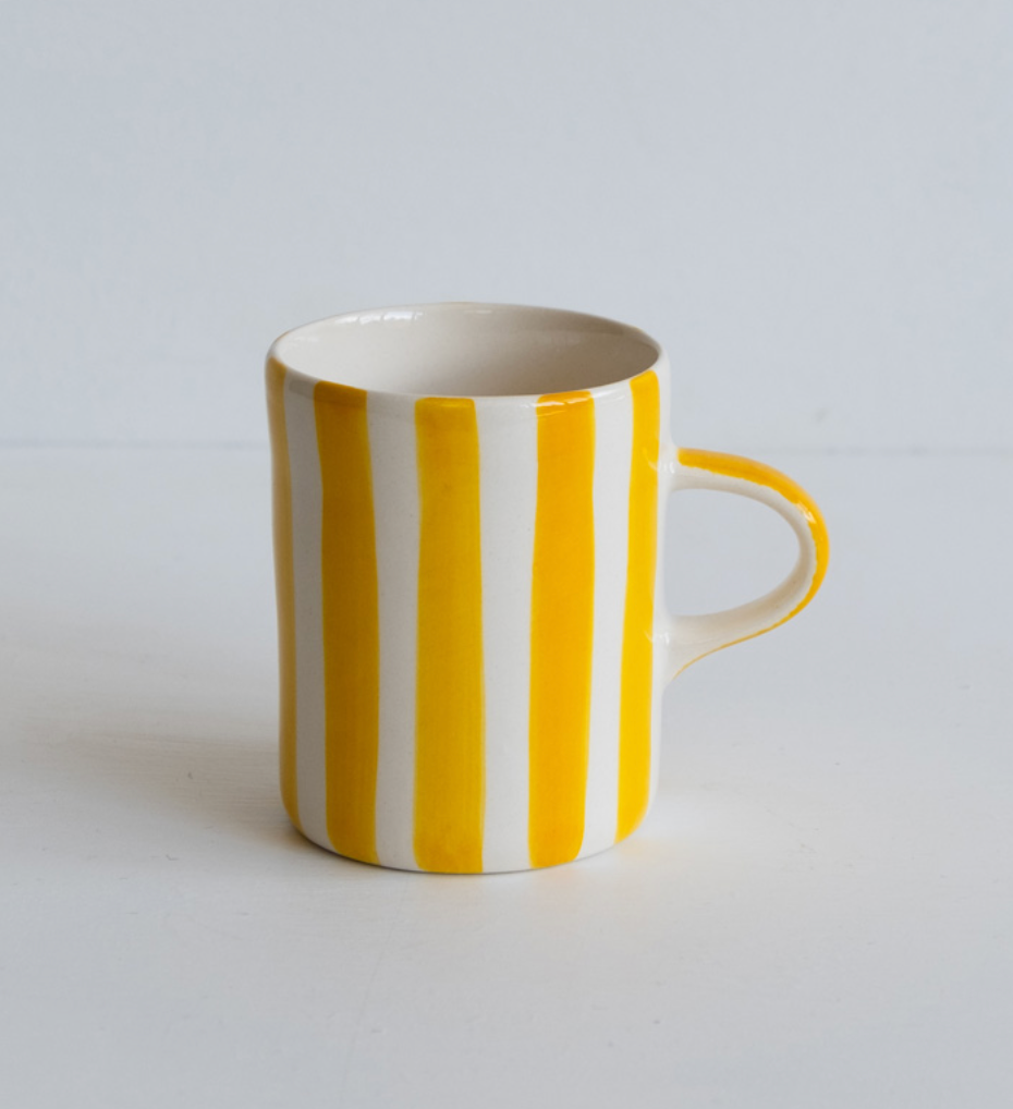 Demi Mug, Candy Stripe, Turmeric
