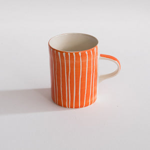 Musango Demi Mug, Sgraffito, Tangerine