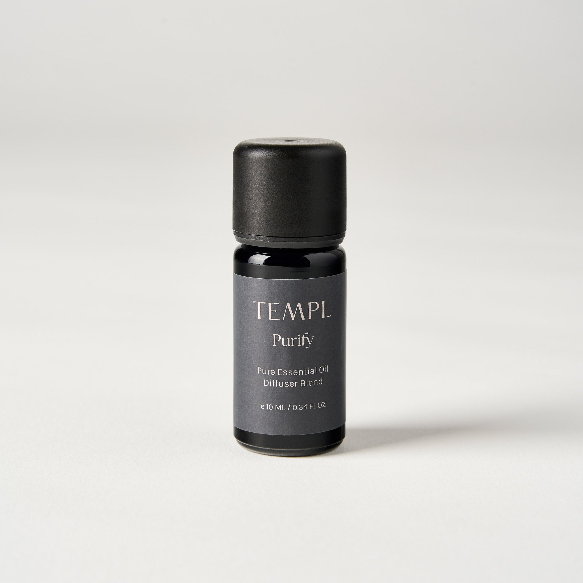 Templ Purify essential oil blend in 10ml dark glass bottle, natural cleansing formulation.