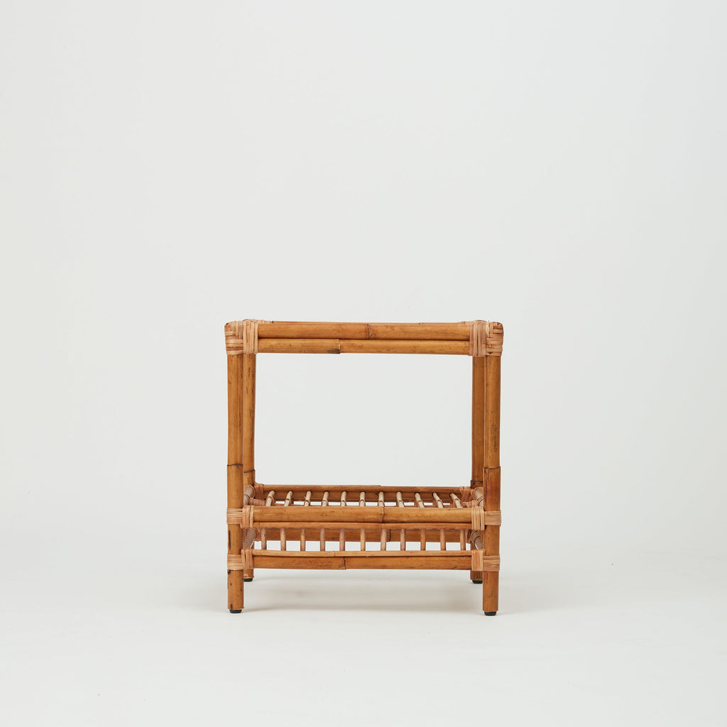 Capri Rattan Side Table - glass top I Bodhi Living