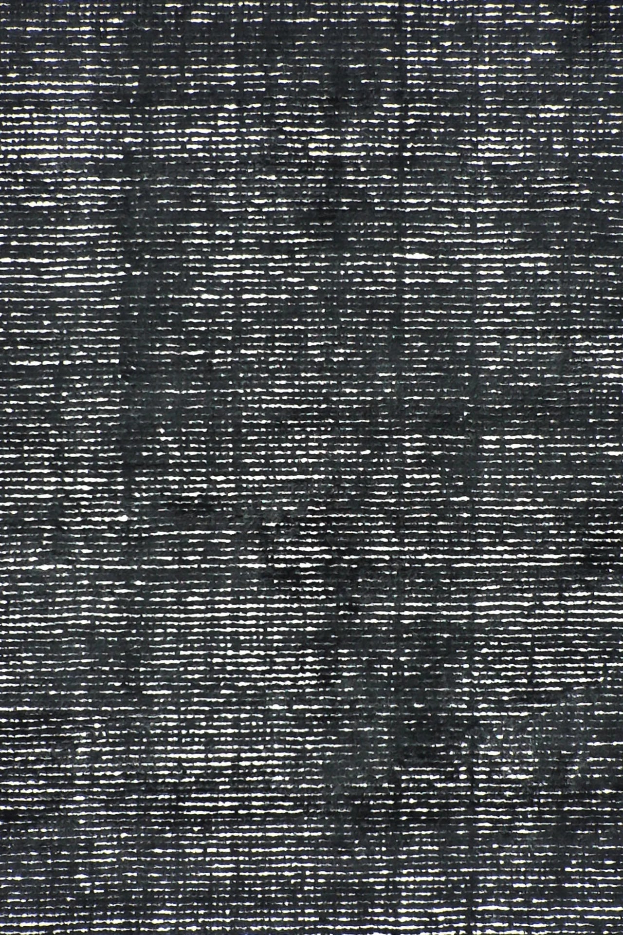 Charcoal Elements Rug – handwoven wool and bamboo silk rug with textured cut-and-loop, hand-sheared and gently distressed finish.