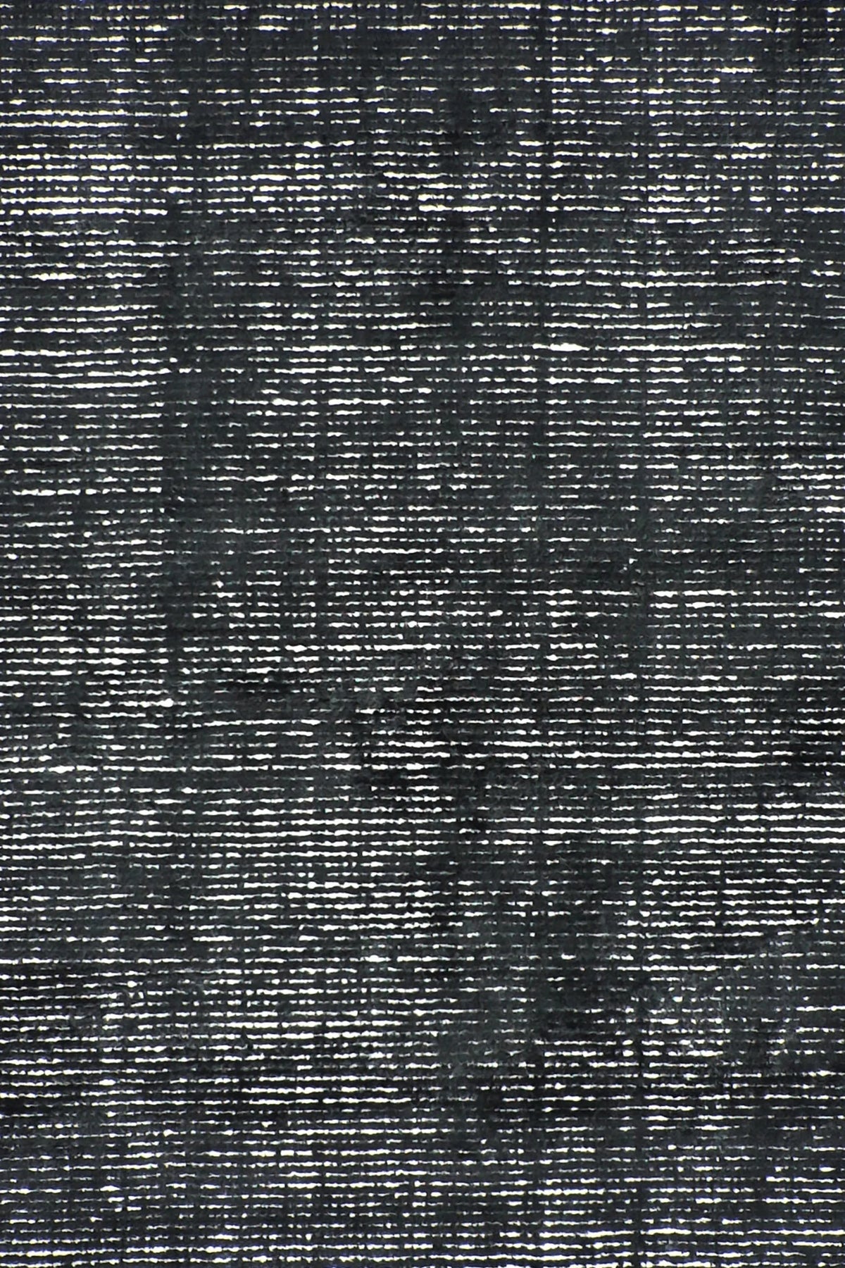 Charcoal Elements Rug – handwoven wool and bamboo silk rug with textured cut-and-loop, hand-sheared and gently distressed finish.