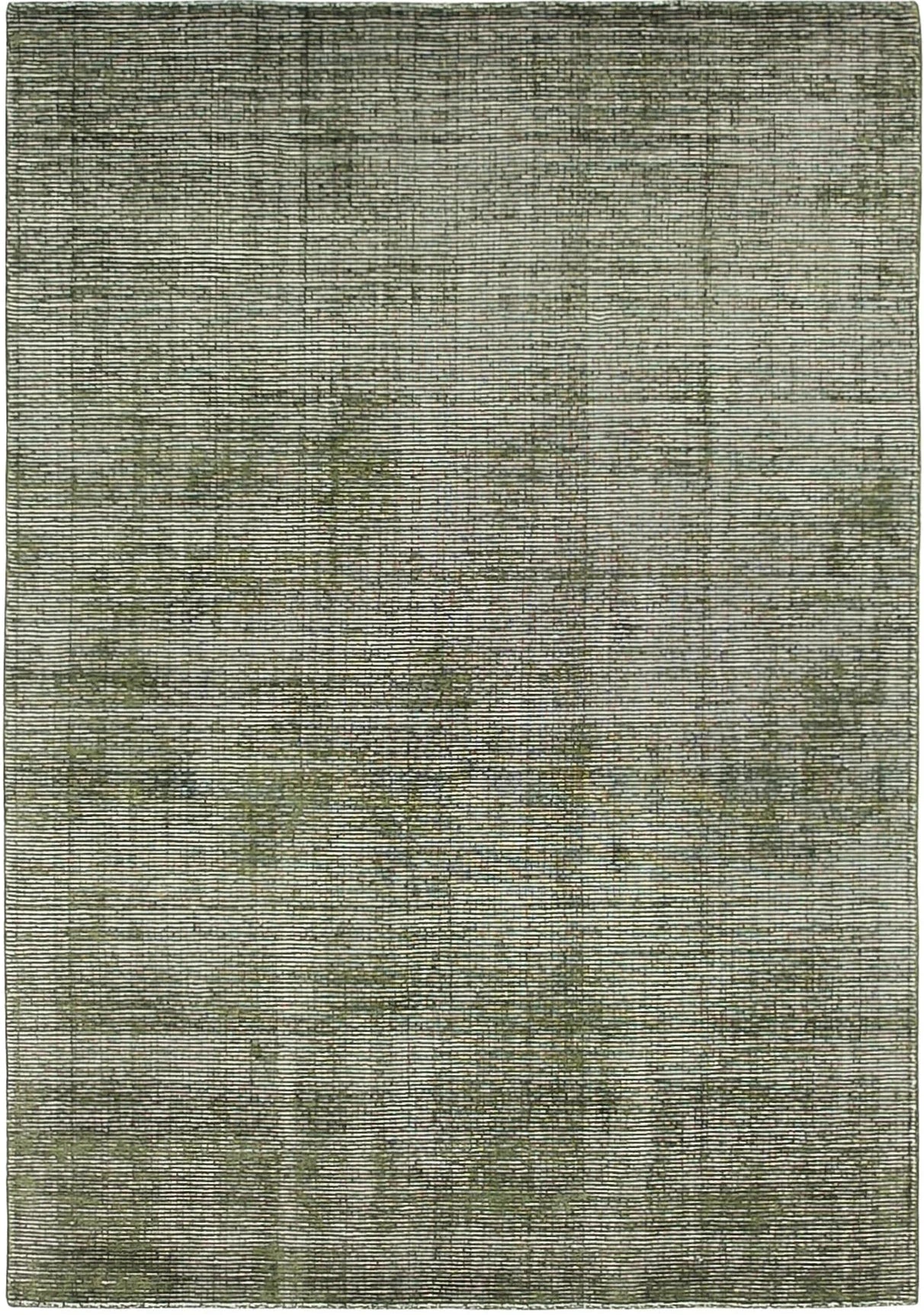 Green Elements Rug – handwoven wool and bamboo silk rug with textured cut-and-loop, hand-sheared finish.