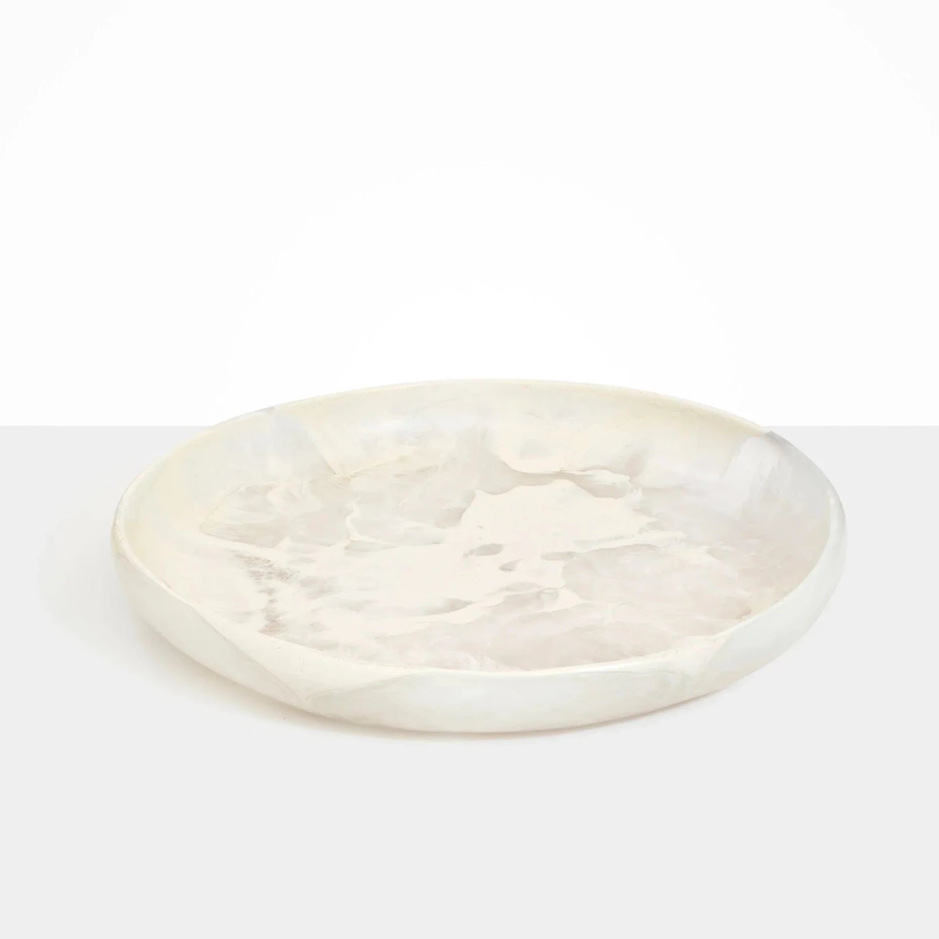 Grand Earth Bowl by Dinosaur Designs in Swirl Chalk resin with organic swirl pattern