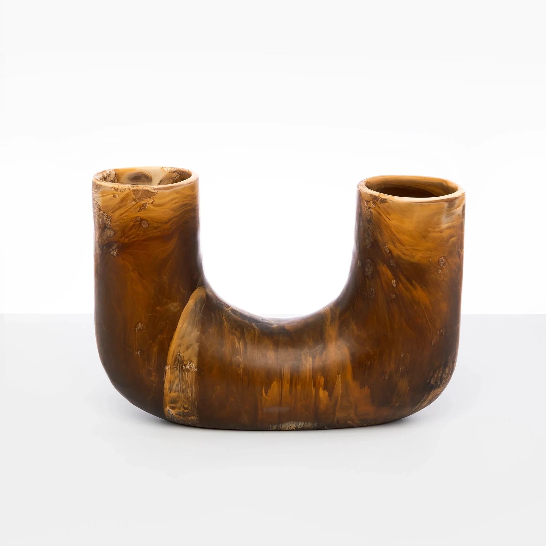 Dinosaur Designs Large Branch Vase in Dark Horn resin with sculptural dual-opening form.