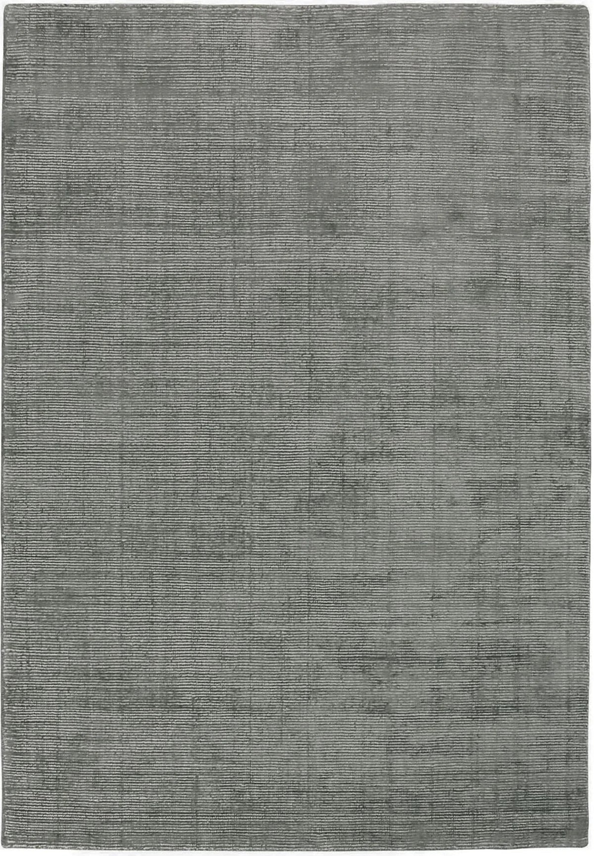 Grey Elements Rug – handwoven wool and bamboo silk rug with textured cut-and-loop, hand-sheared finish.
