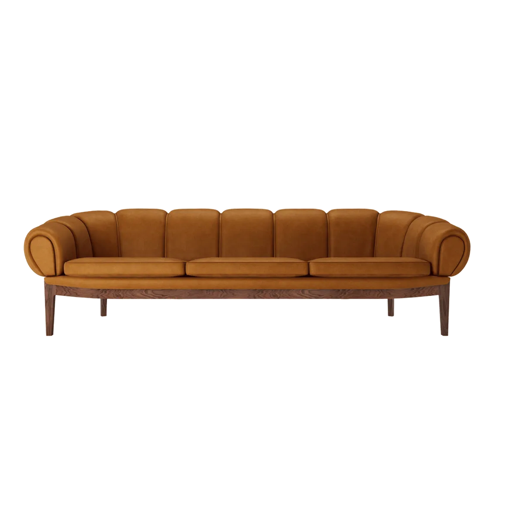 Gubi Croissant 3 seater Sofa in leather