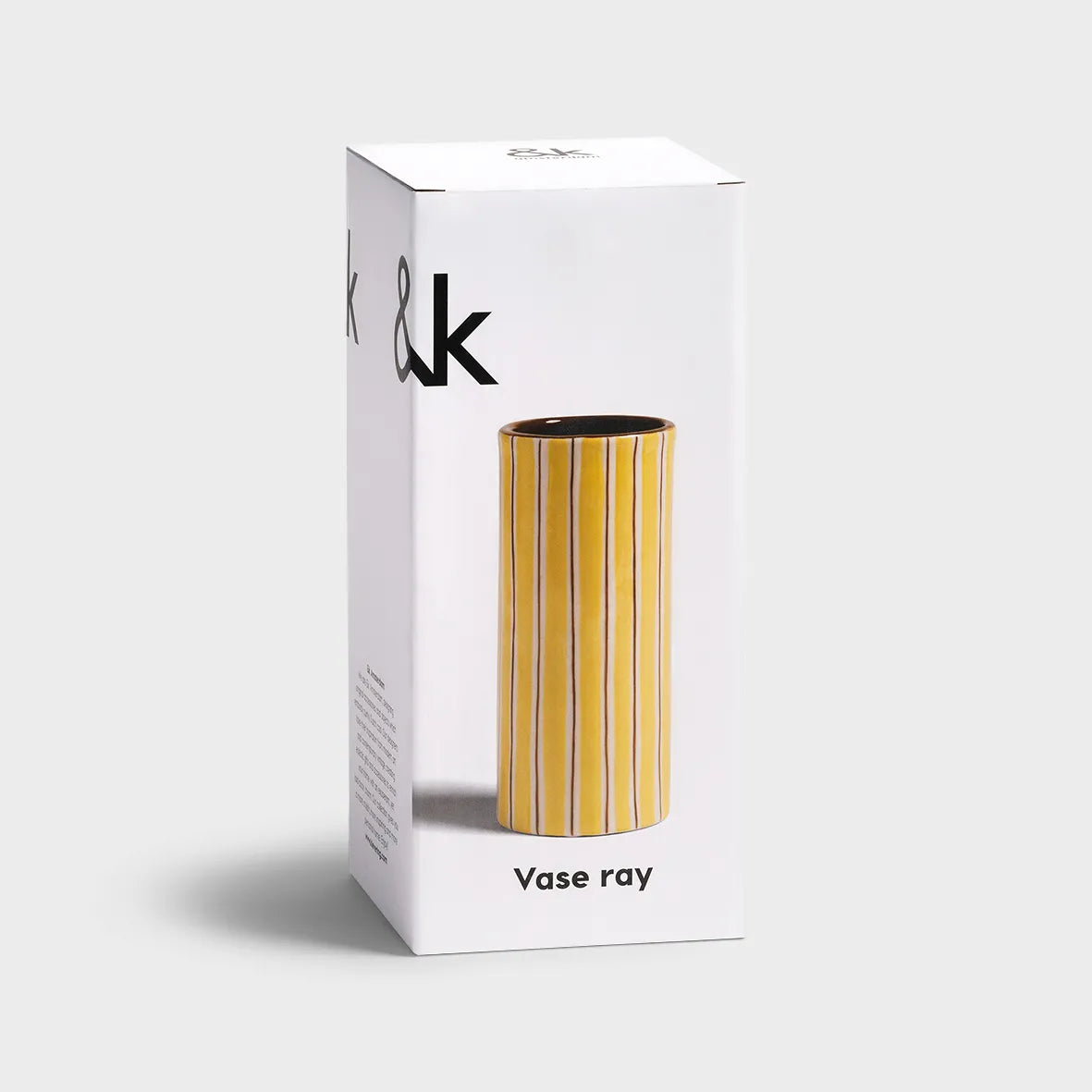 Klevering Vase Ray in Yellow packaging