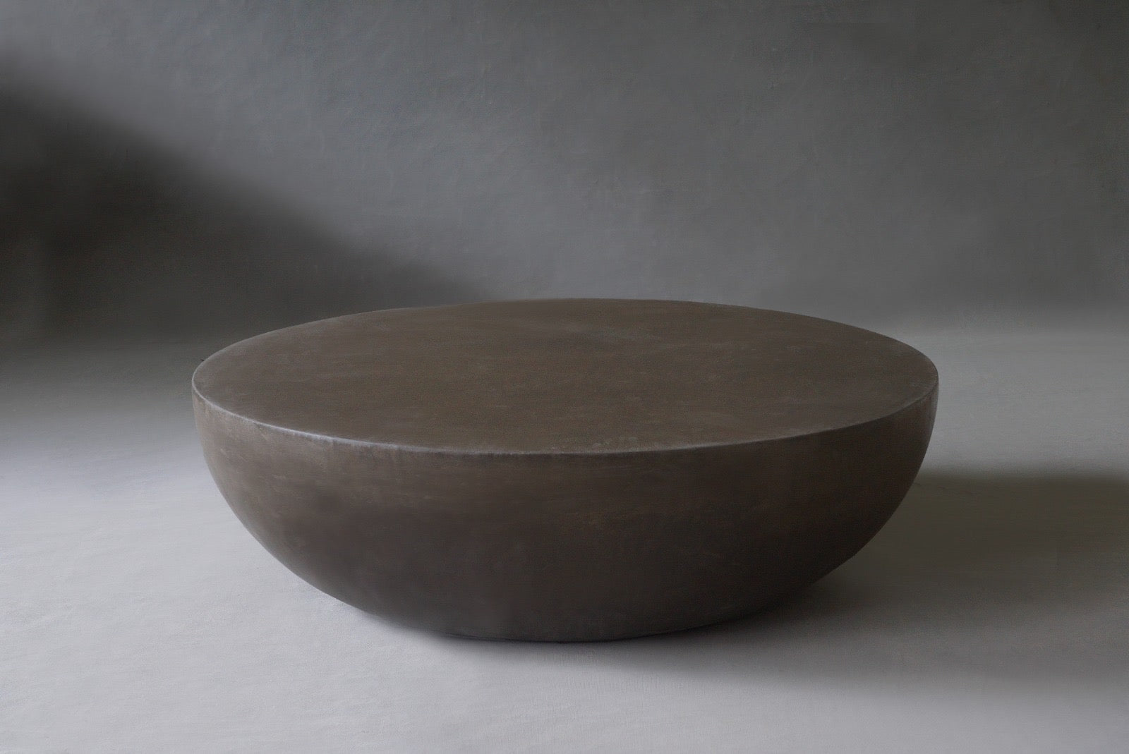 Top view of the Moon Coffee Table in 1200 Diameter in Pebble finish 