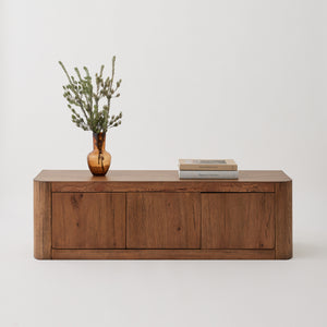 Oslo 3-Door Low Line Buffet, Aged Brown Oak