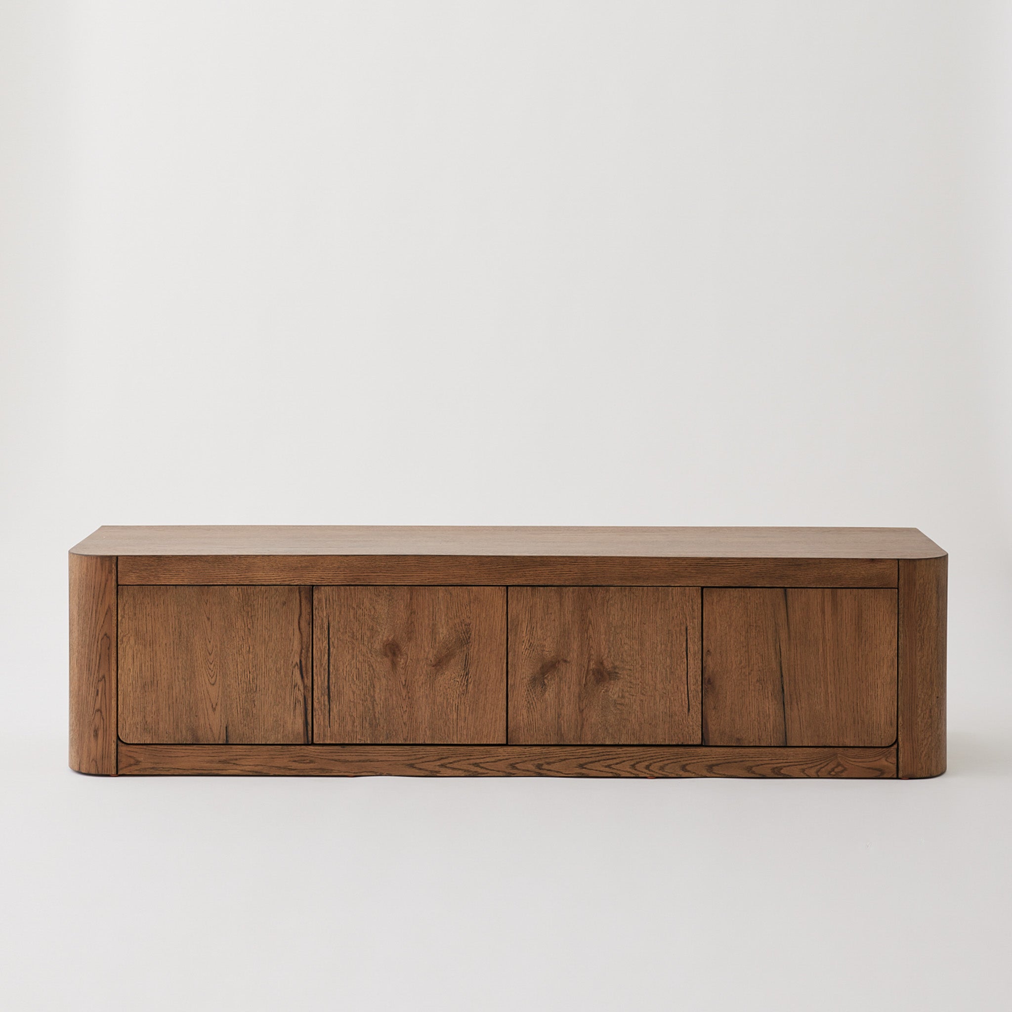 Oslo 4-Door Low Line Buffet in aged brown oak finish
