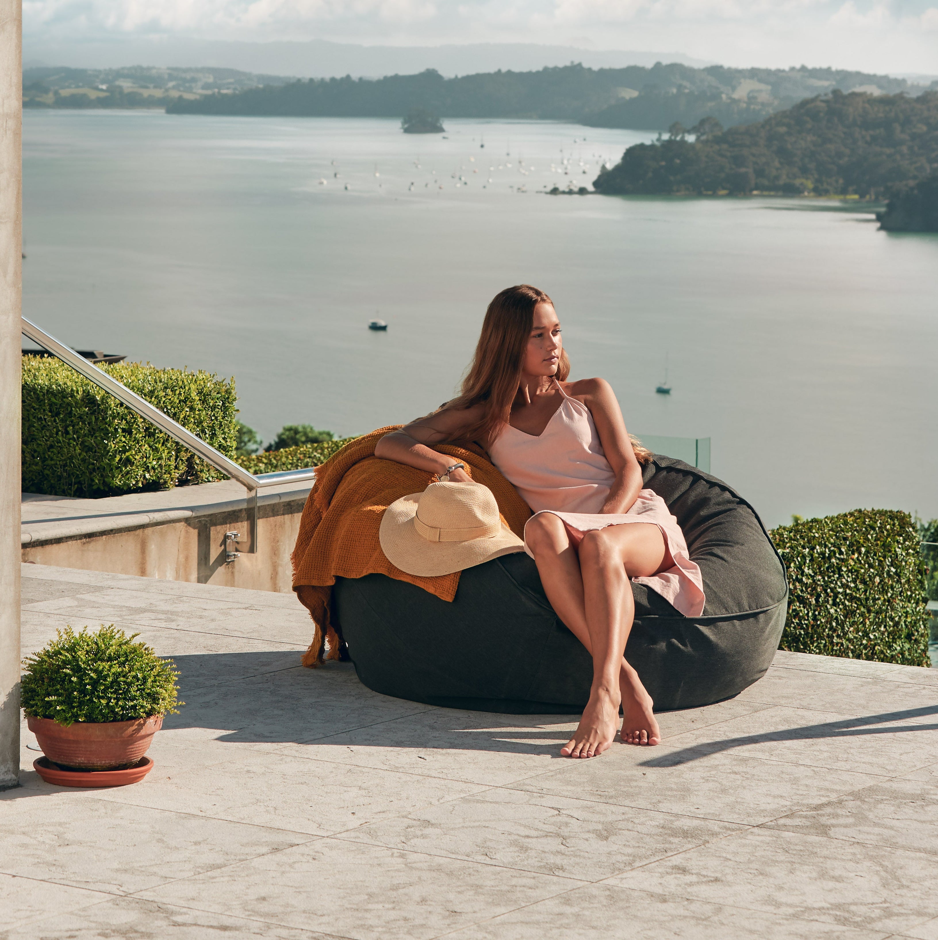 Marine Outdoor Beanbag with Sunbrella fabric