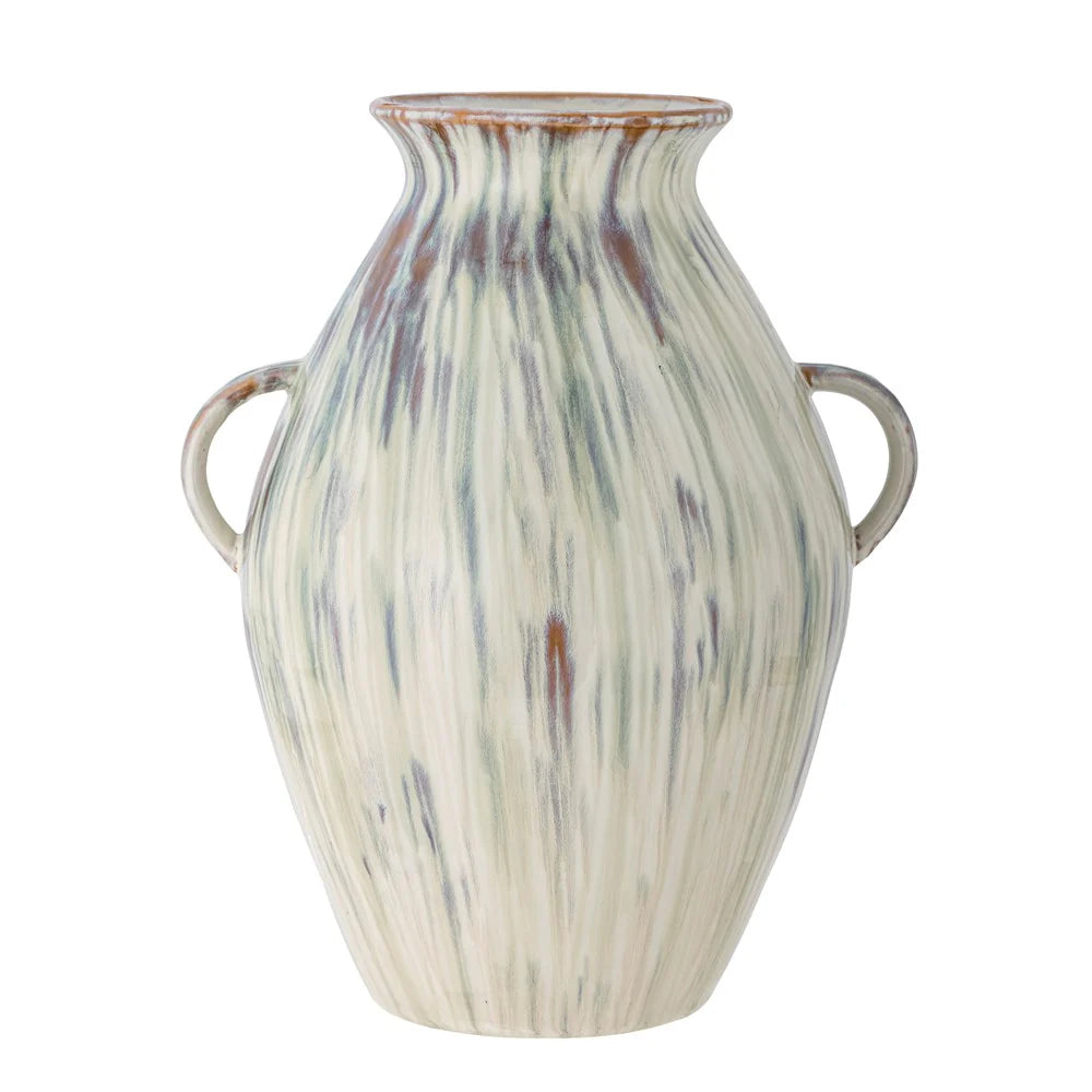 Sanella Vase Green Stoneware