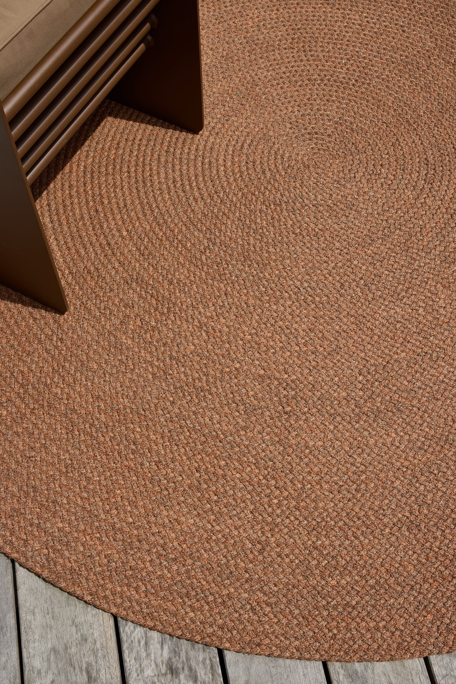 Styled Seasons Stipple Ember Round Rug Outdoor