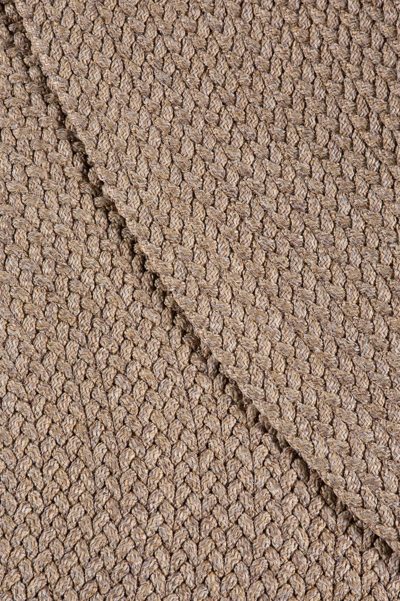 Detail of stipple weave on Seasons Wheat round rug
